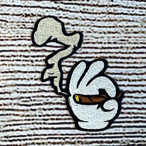 Smoking a cigar iron on patch